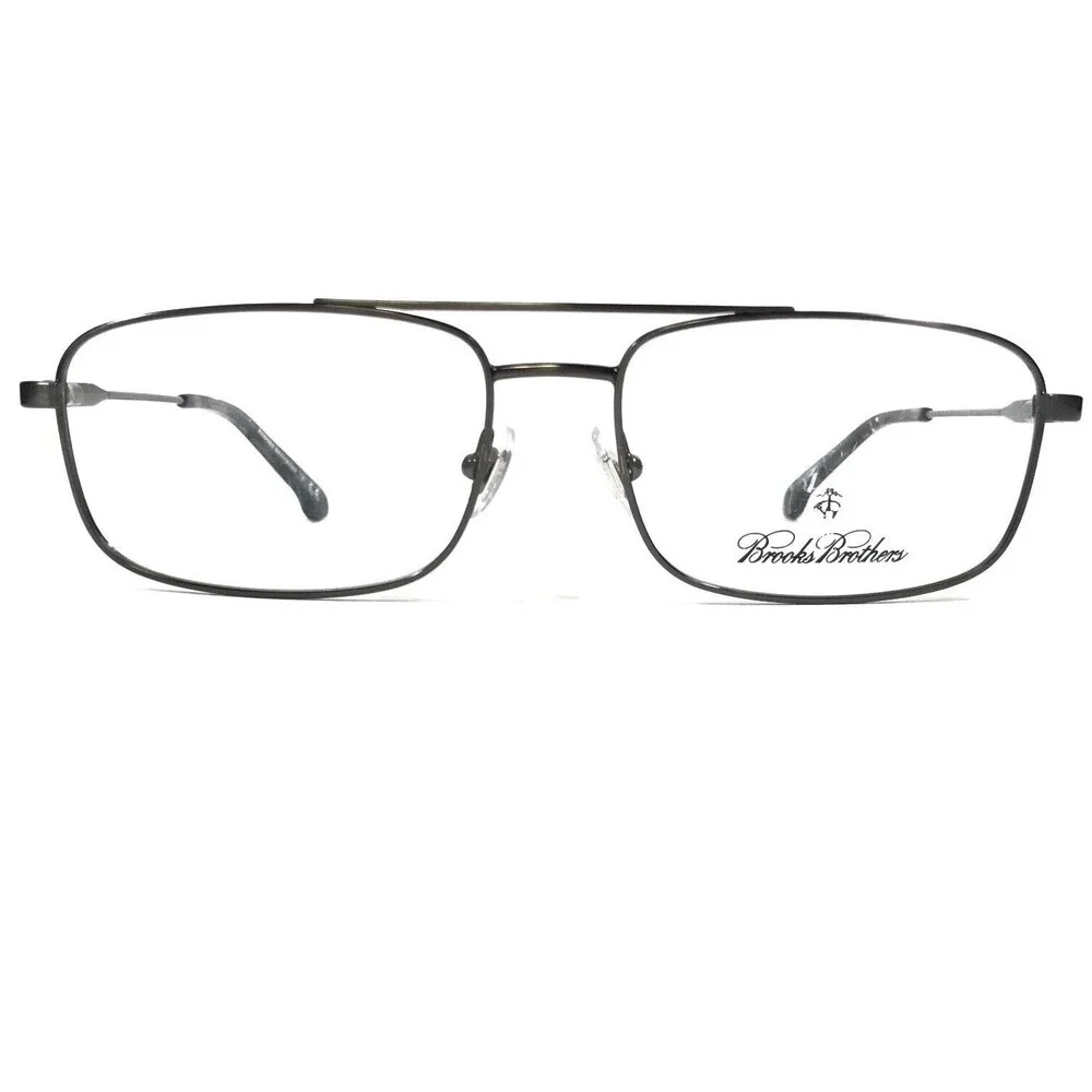 Brooks Brothers Eyeglasses Frames BB1033 1630 Grey Square Full Rim 55-16-145 V35